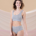 Culotte Menstruelle Taille Haute - Montana - Grise