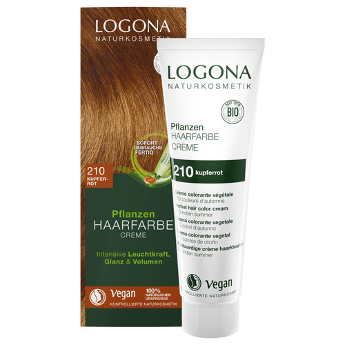 Pflanzen Haarfarbe Creme Kupferrot 210