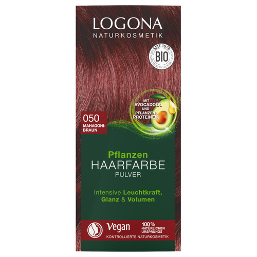 Pflanzen-Haarfarbe Pulver 050 Mahagonibraun