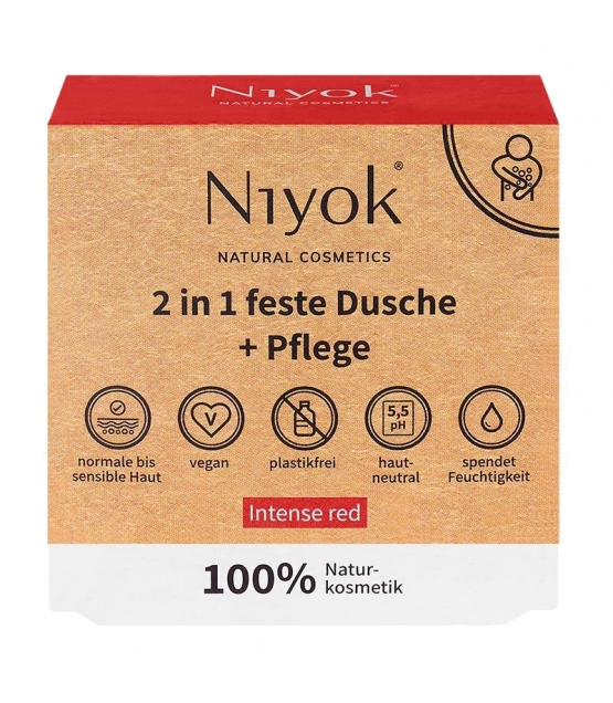 2in1 Solid Duschpflege - Intense Red - bio